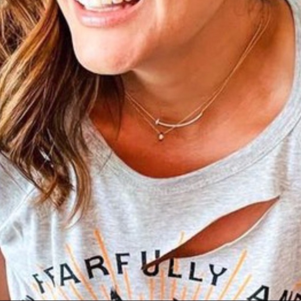 Stella & Dot Mixed Metal Ultra Delicate Hardware Necklace Duo - Picture 10 of 16